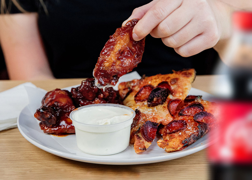 Pizza and Chicken Wings